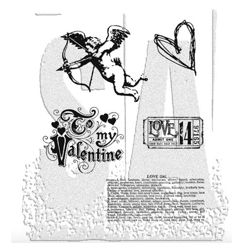 Simon Says Stamp! Tim Holtz Cling Rubber Stamps LOVE STRUCK Valentine CMS082