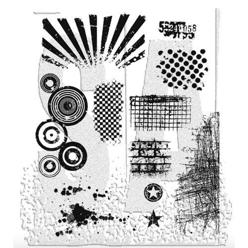 Simon Says Stamp! Tim Holtz Cling Rubber Stamps BITTY GRUNGE CMS089