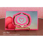 Karen Burniston Rectangles and Labels Dies 1233 heart