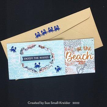 Karen Burniston Word Set 16 Beach Happy Hour Dies 1229 envelope