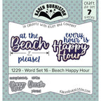 Karen Burniston Word Set 16 Beach Happy Hour Dies 1229