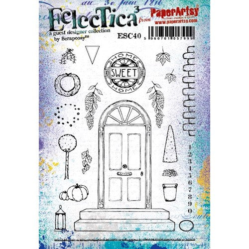Paper Artsy Eclectica3 Scrapcosy Cling Stamps esc40