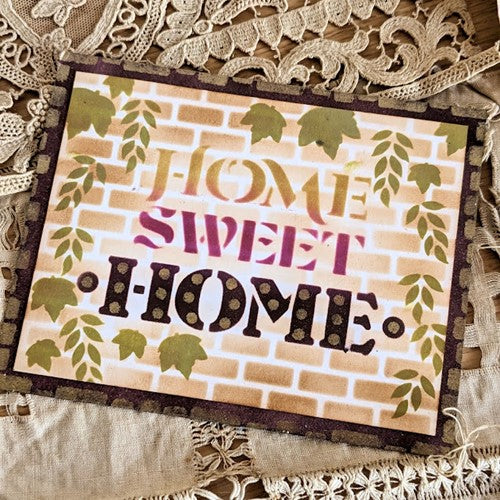 Paper Artsy Eclectica3 Scrapcosy Large Stencil ps375 home sweet home