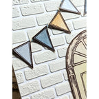 Paper Artsy Eclectica3 Scrapcosy Large Stencil ps375 flags