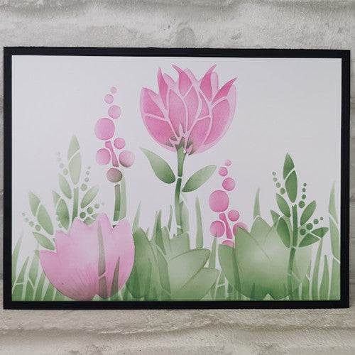 Paper Artsy JOFY Large Stencil ps372 flower