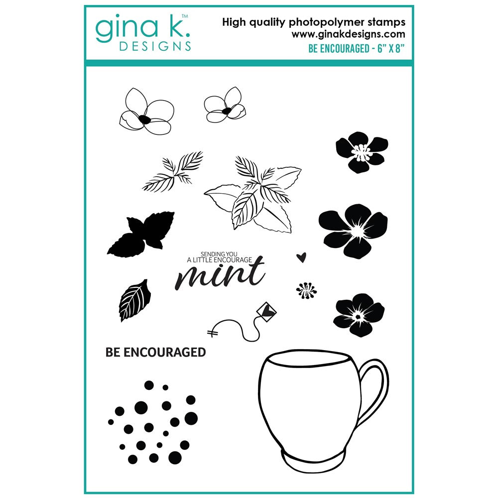 Gina K Designs Be Encouraged Clear Stamps lh35