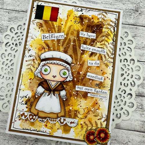 AALL & Create BELGIUM A7 Clear Stamps aall870 card