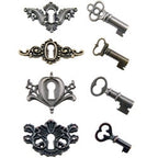Simon Says Stamp! Tim Holtz Idea-ology LOCKET KEYS Metal Hardware Keyhole  TH92822