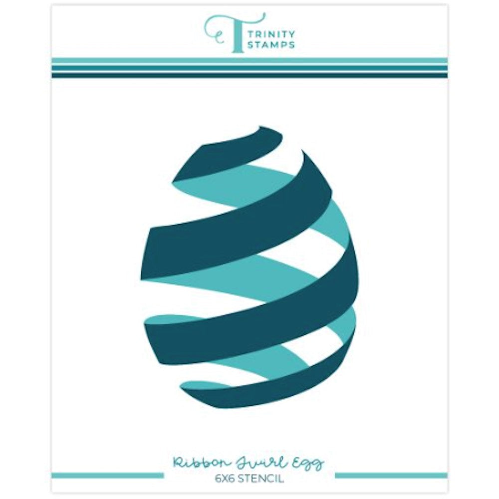 Trinity Stamps Ribbon Twirl Egg 6 x 6 Stencil tss-064