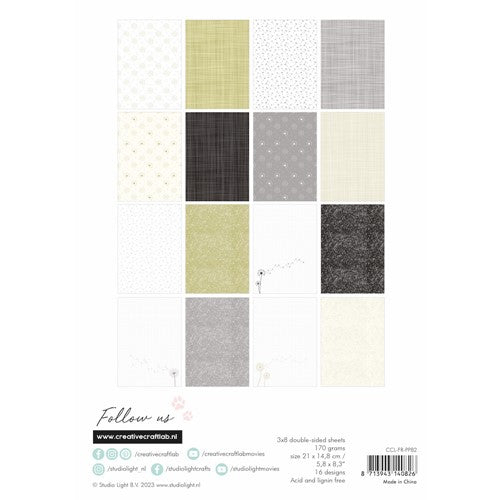 Studio Light Memories Friendz Paper Pad cclfrpp82 detail