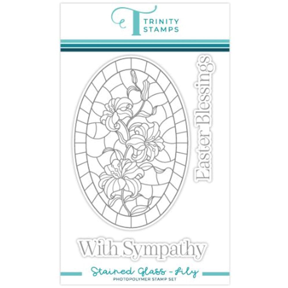 Trinity Stamps Stained Glass Lily Clear Stamp Set tps-231