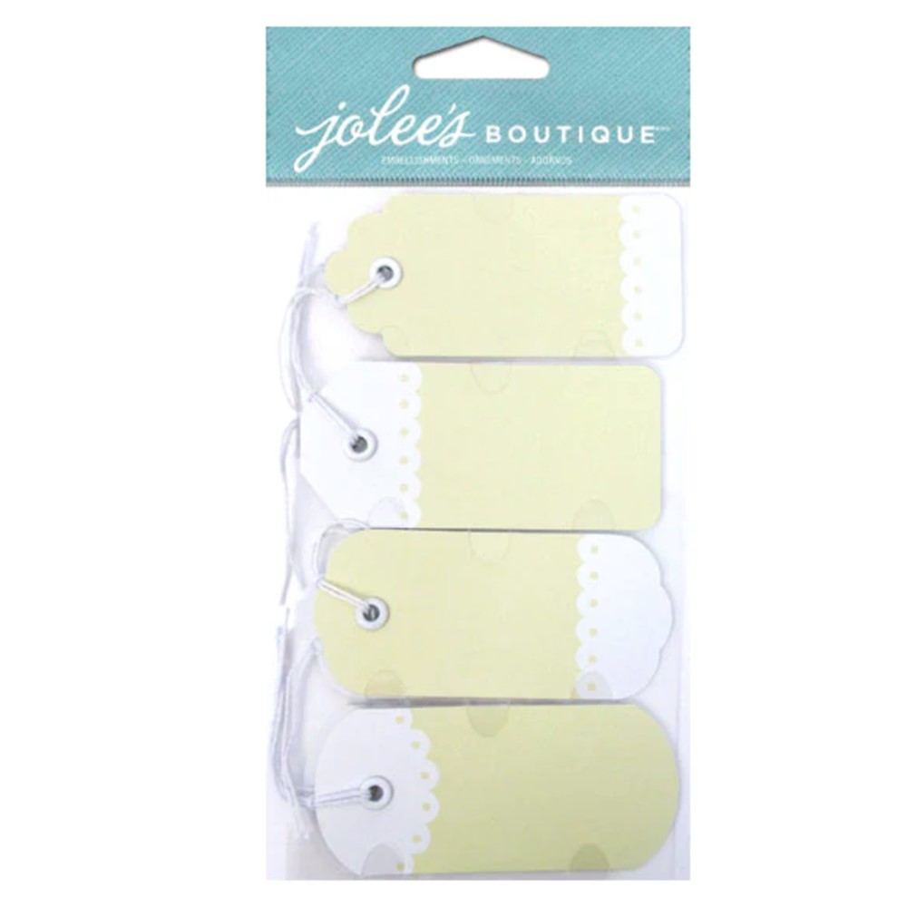 Jolee's Boutique Ivory Tags with Twine 50-30172