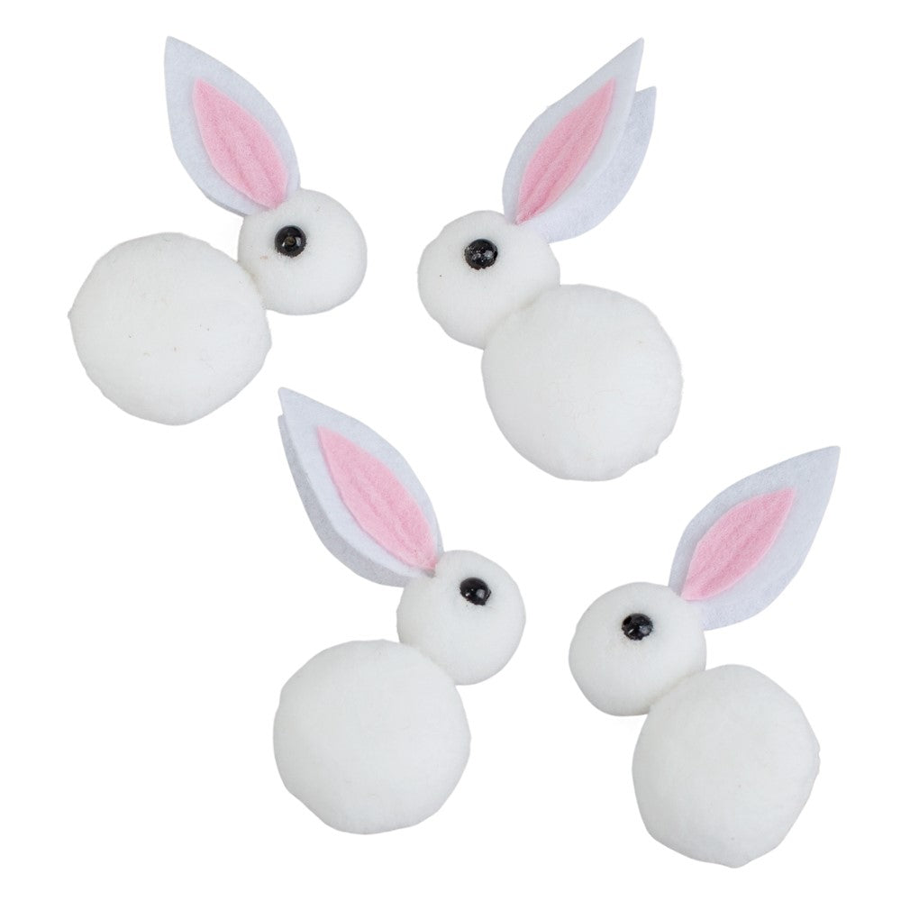 White Pom Pom Easter Bunnies 62928