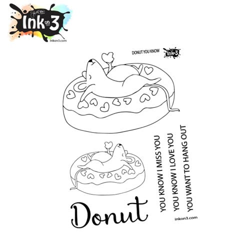 Inkon3 Donut You Know Clear Stamps 99321
