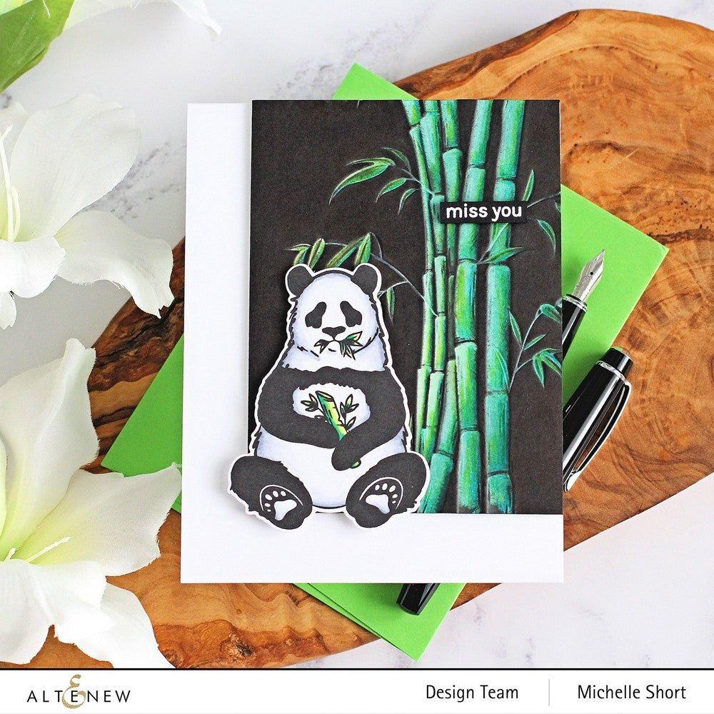 Altenew Bamboo Branches 3D Embossing Folder ALT7662 panda