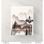 Altenew Abstract Mountain Scene Stencils ALT7647 water