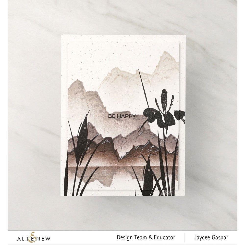 Altenew Abstract Mountain Scene Stencils ALT7647 water