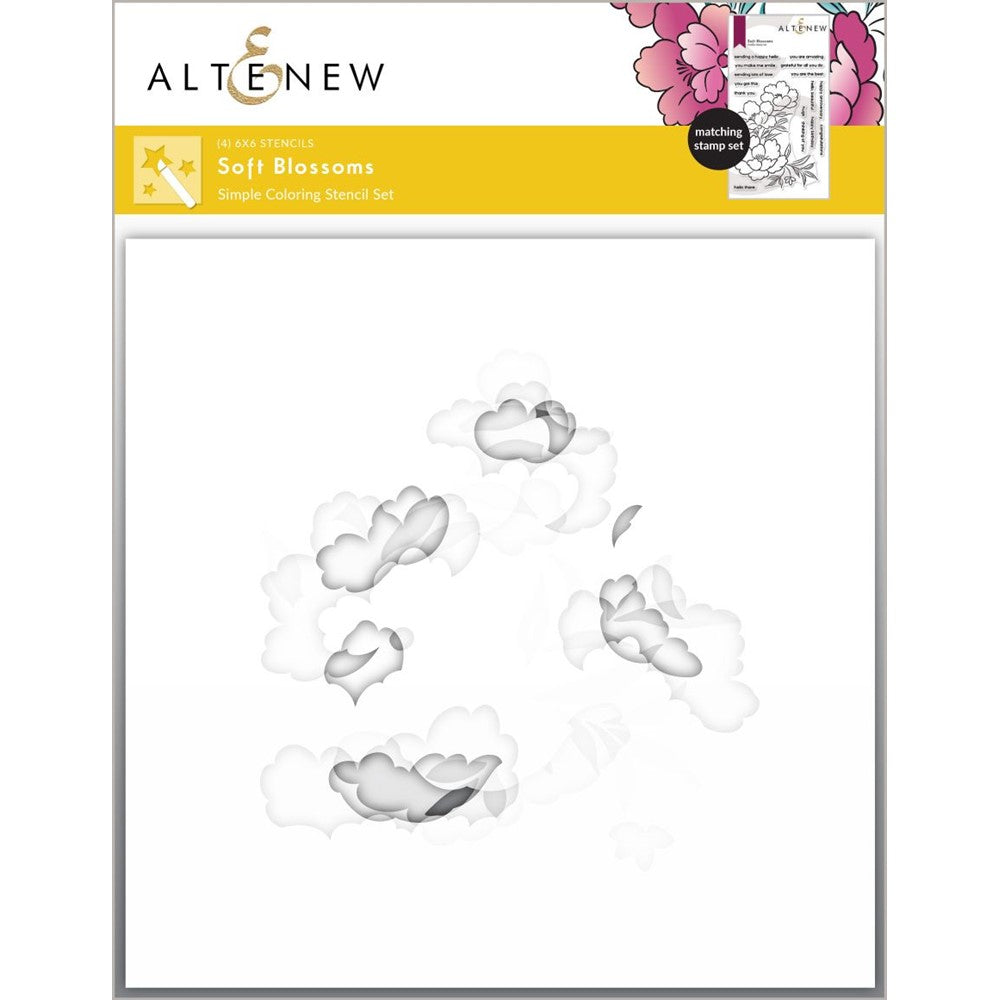 Altenew Soft Blossoms Simple Coloring Stencils ALT7645