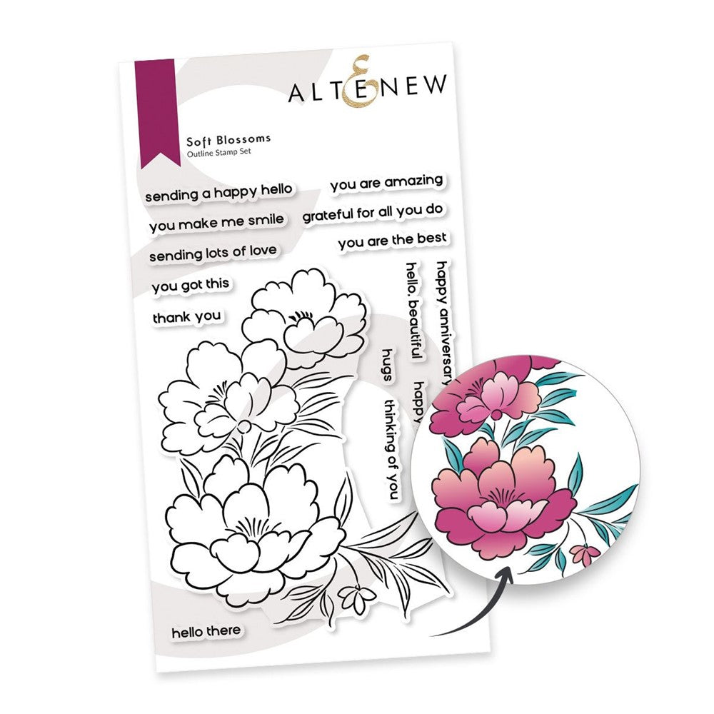 Altenew Soft Blossoms Clear Stamps ALT7643