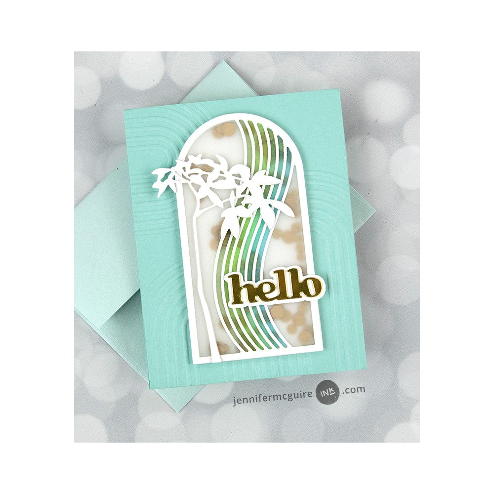 Altenew Arches 3D Embossing Folder ALT7642 hello | color-code:ALT01