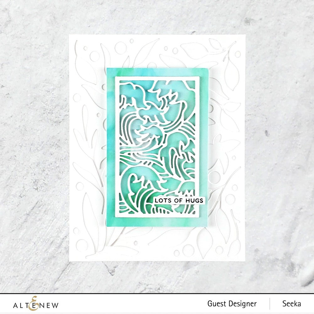 Altenew Zero Waste Leaf Pattern Die ALT7640 lots of hugs