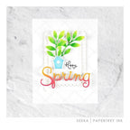 Papertrey Ink Cover Plate Quilted Die PTI-0571 spring