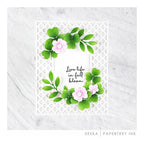Papertrey Ink Into the Blooms Clover Dies PTI-0569 pink flowers