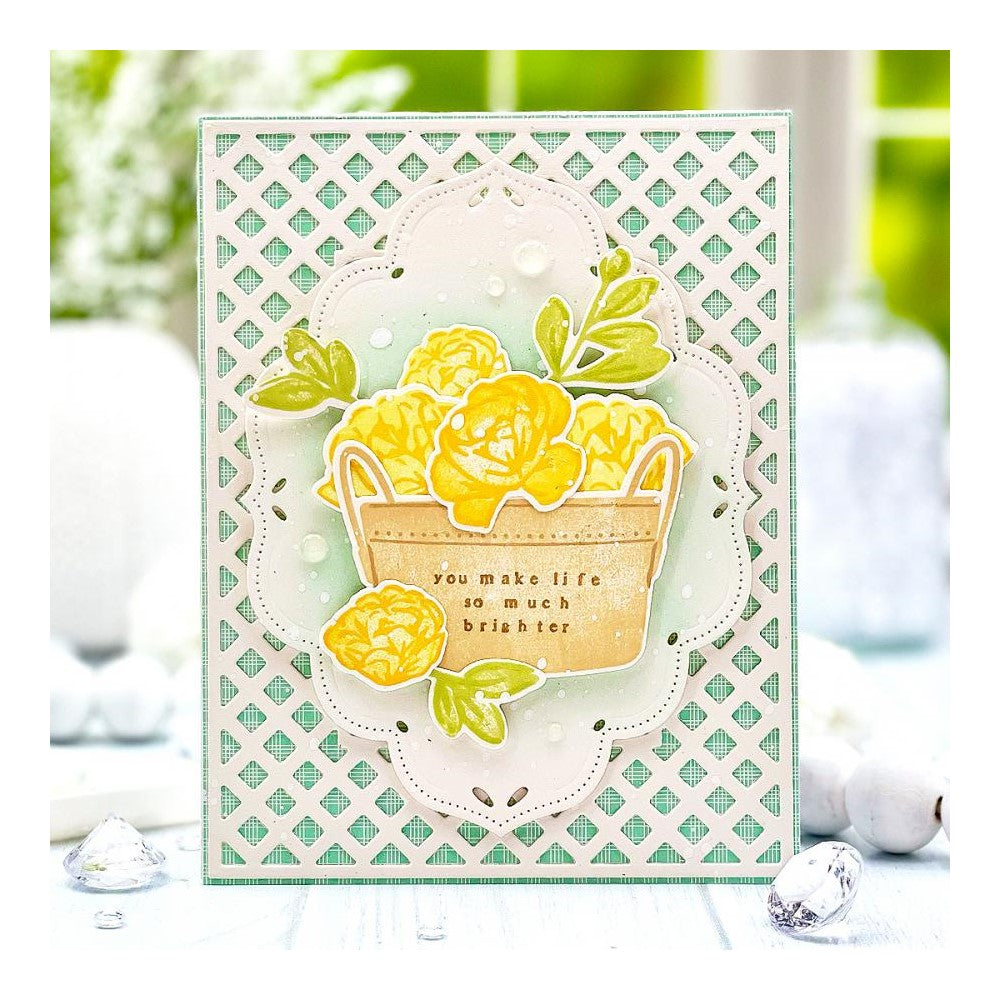 Papertrey Ink Vase Collection 15 Clear Stamps 1480 lattice