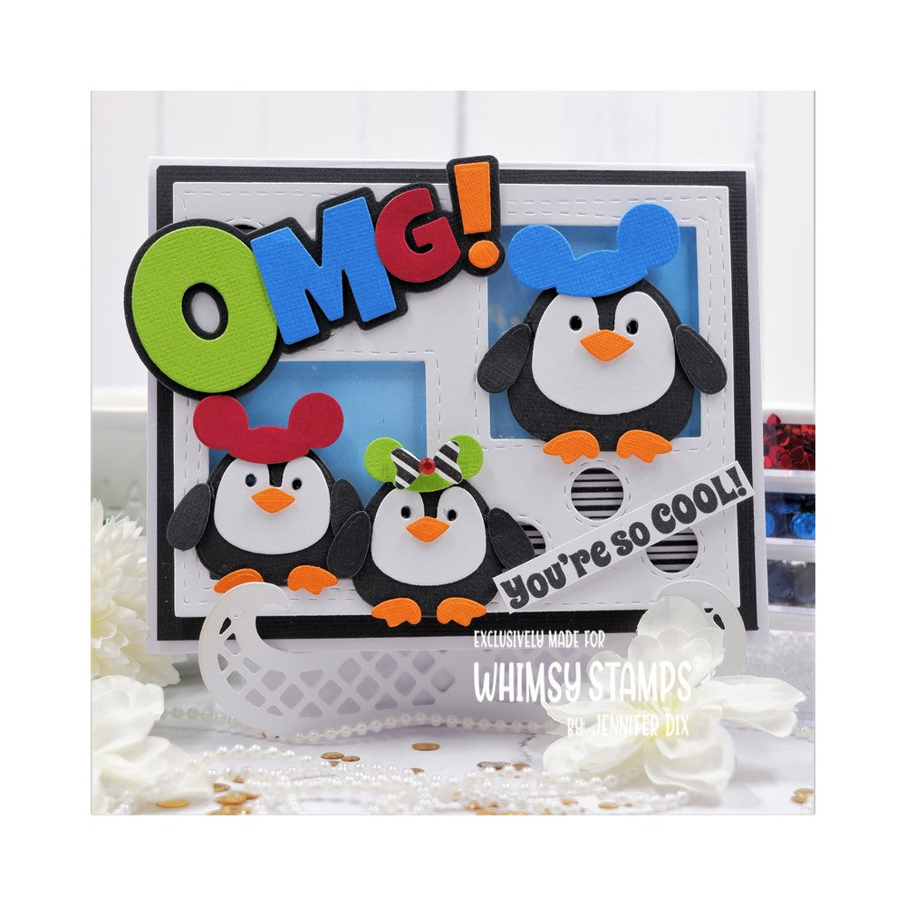 Whimsy Stamps Penguin Pals Pretend Dies WSD371a Penguins