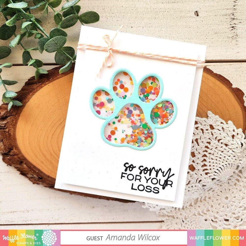 Waffle Flower Paw Print Dies 421280 Sorry For Your Loss