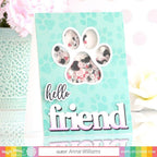 Waffle Flower Paw Print Dies 421280 Hello