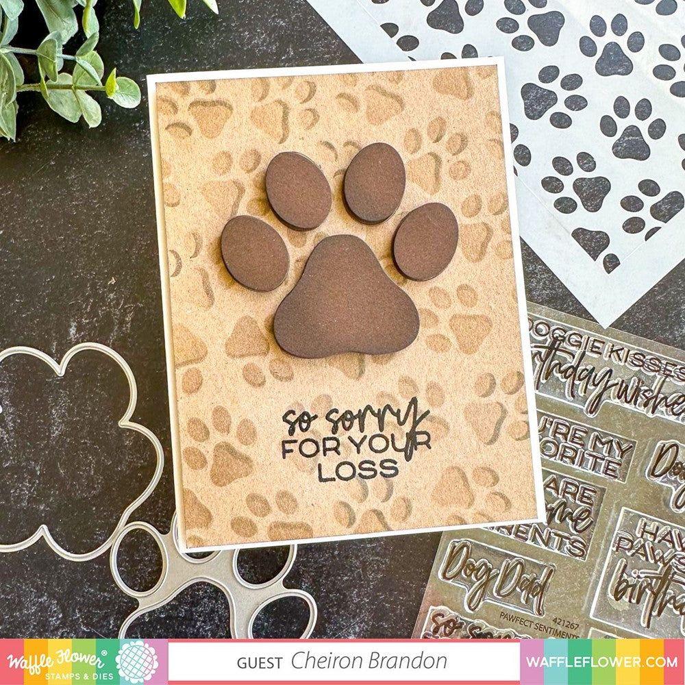 Waffle Flower Paw Print Dies 421280 Sorry | color-code:ALT01