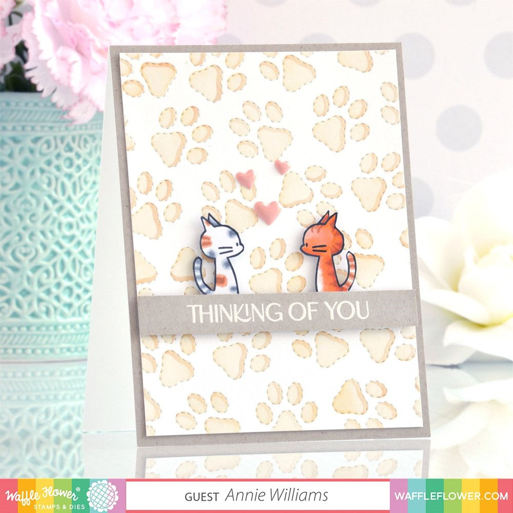 Waffle Flower Paw Print Texture Dies 421270 Thinking of You