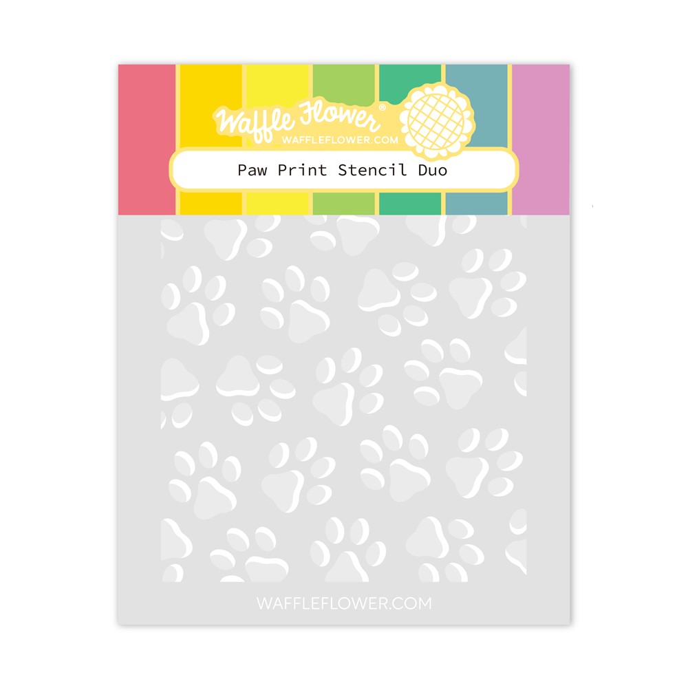 Waffle Flower Paw Print Duo Stencils 421268