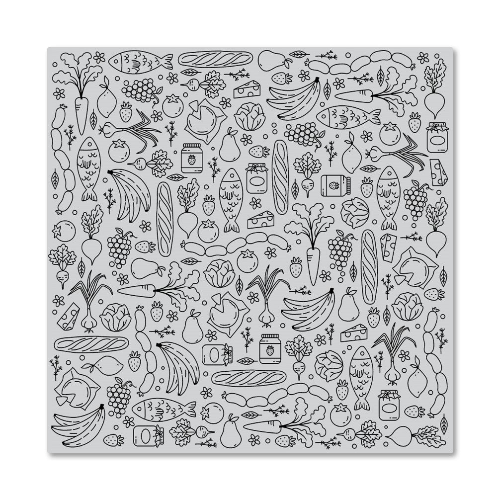 Hero Arts Cling Stamp Farmers Market Pattern Bold Prints CG905