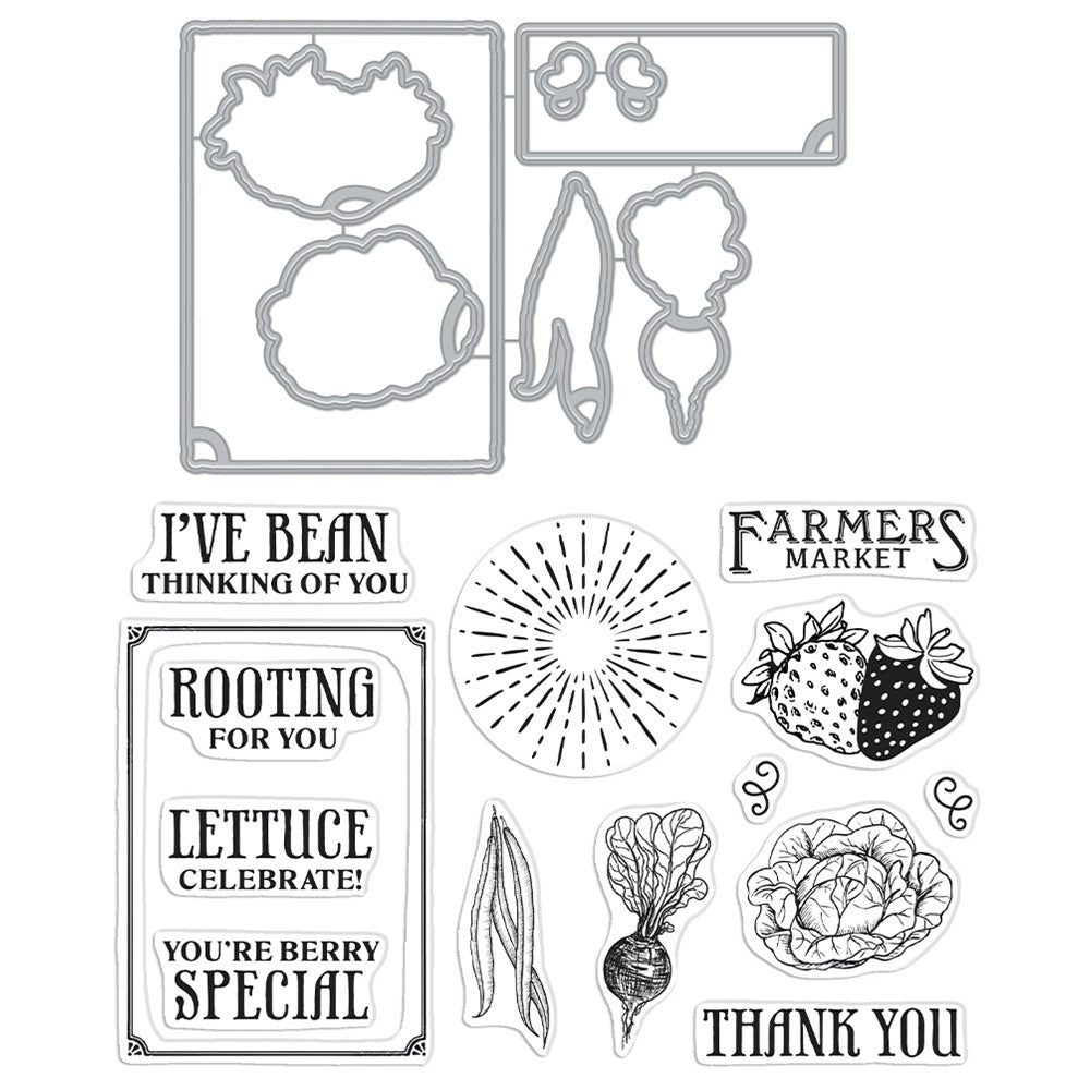 Hero Arts Stamp and Cuts XL Produce Labels DC302