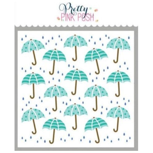 Pretty Pink Posh Layered Umbrellas Stencils Umbrellas