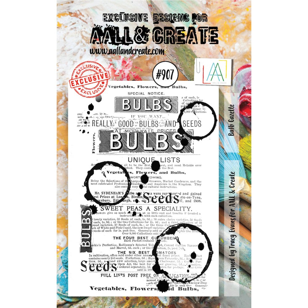 AALL & Create Bulb Gazette A7 Clear Stamp aall907