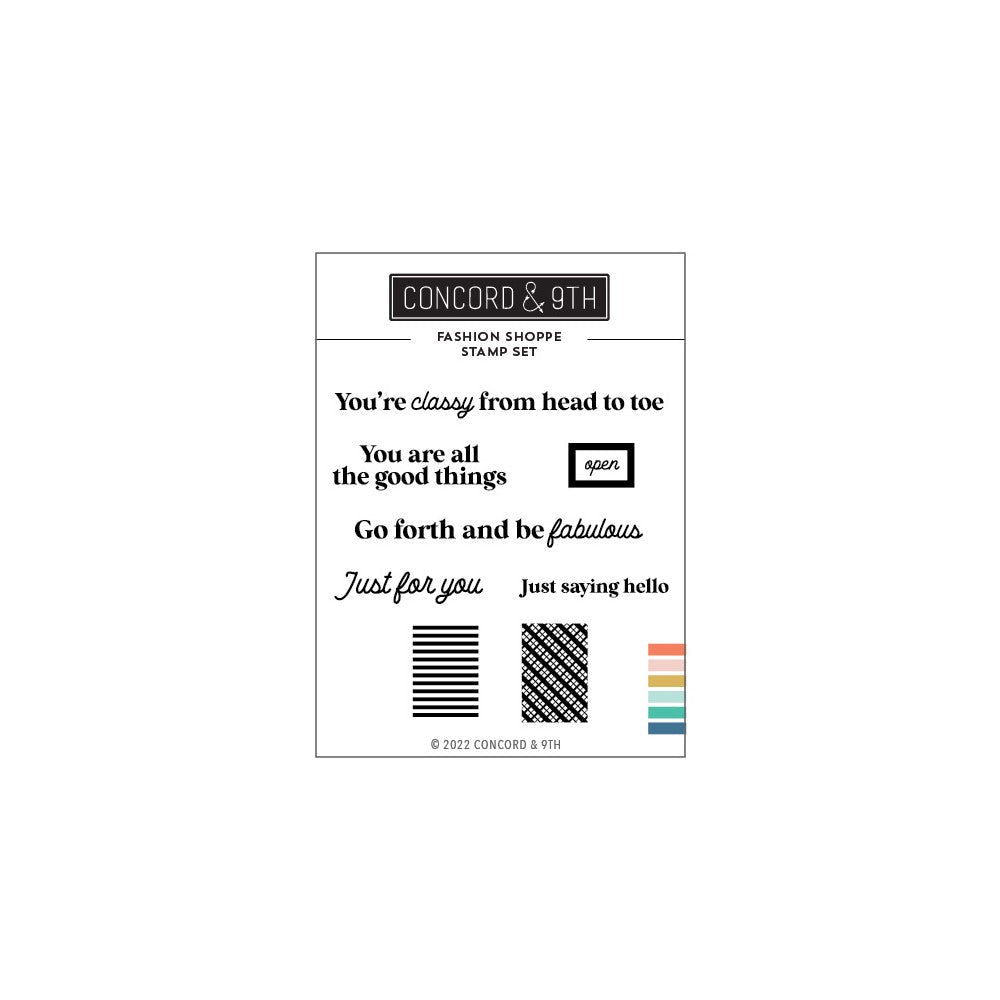 Concord & 9th Fashion Shoppe Clear Stamp Set 11775
