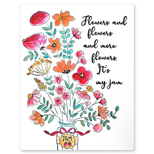 Penny Black Cling Stamps Flowers and Flowers 40-838 jar
