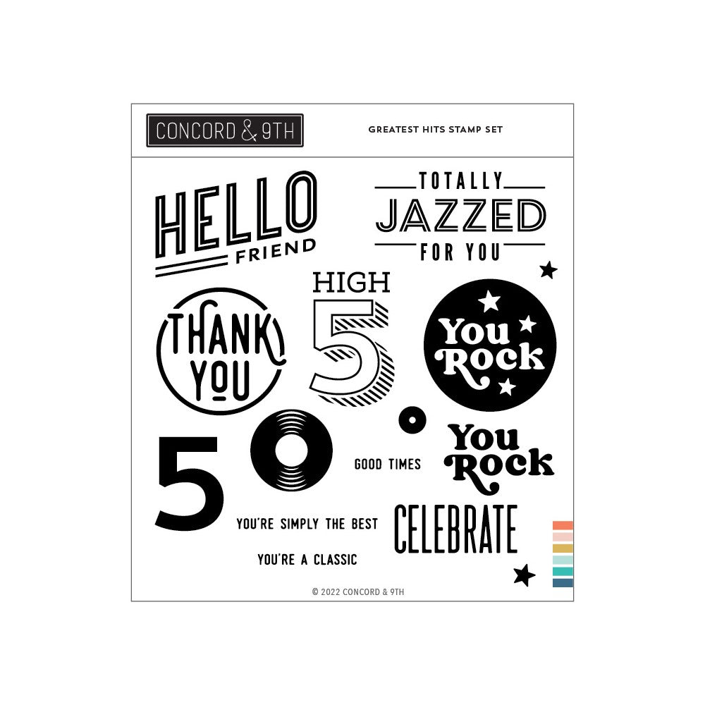 Concord & 9th Greatest Hits Clear Stamp Set 11784