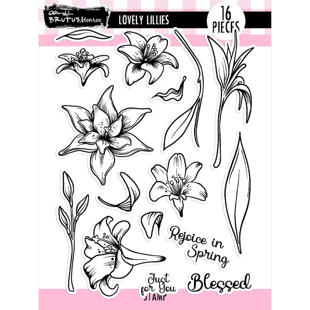 Brutus Monroe Lovely Lilies Clear Stamp Set bru0746