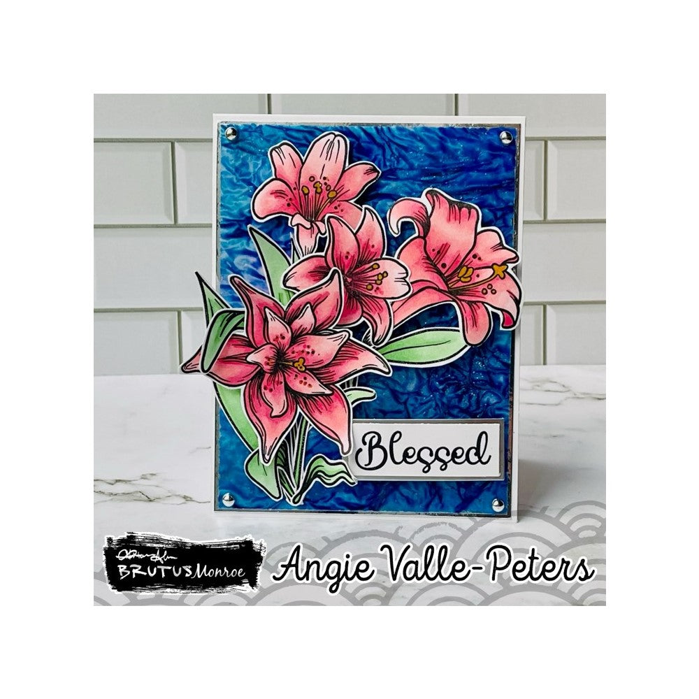 Brutus Monroe Lovely Lilies Clear Stamp Set bru0746 blessed