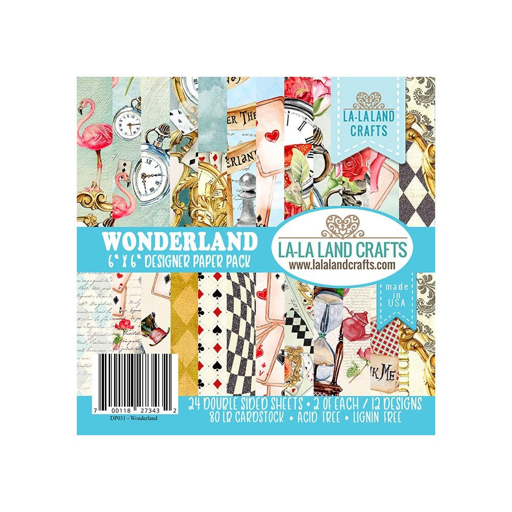 La-La Land Crafts Wonderland 6x6 inch Paper Pack DP031