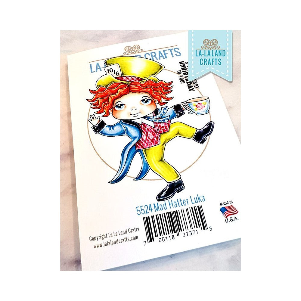 La-La Land Crafts Cling Stamps Mad Hatter Luka 5524