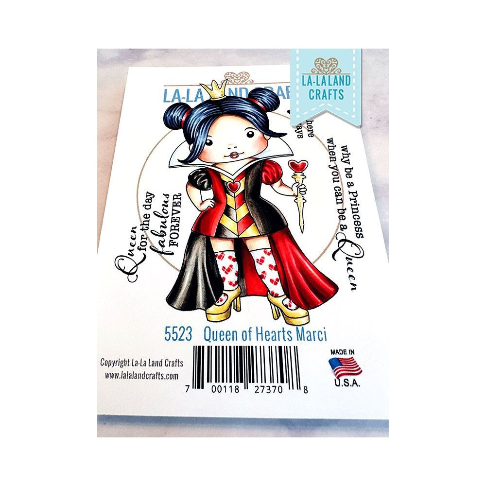 La-La Land Crafts Cling Stamps Queen of Hearts Marci 5523