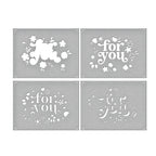 STN-052 Spellbinders Layered Floral For You Stencils