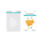 STN-052 Spellbinders Layered Floral Thank You Stencils
