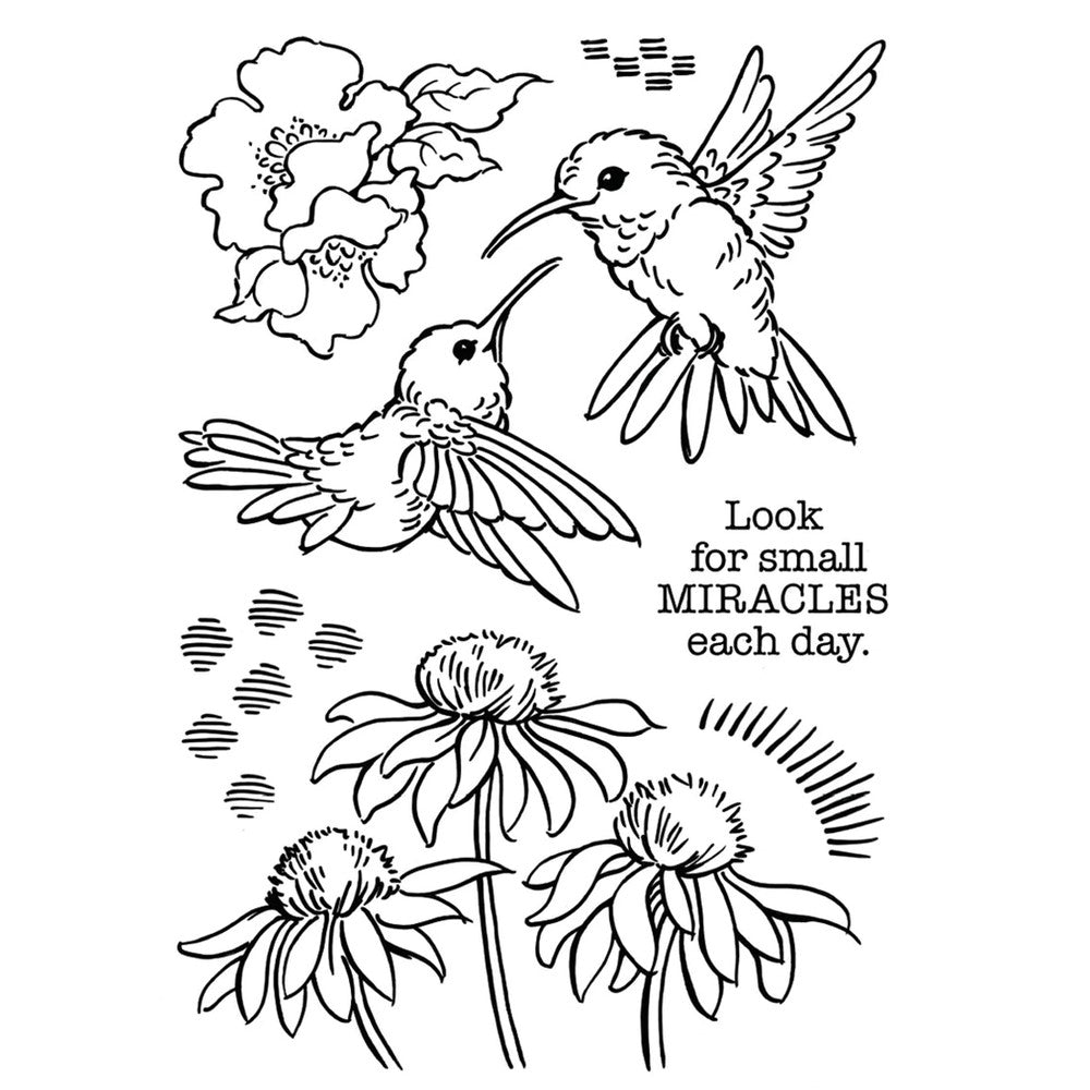 STP-193 Stampendous Hummingbird Day Clear Stamps