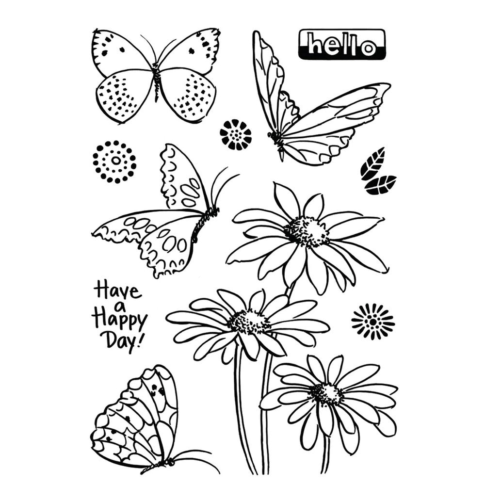 STP-194 Stampendous Hello Butterfly Clear Stamps